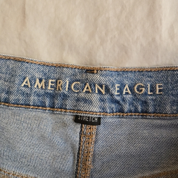 American Eagle Stretch Ultra High Waist 90s Denim Cutoff Shorts - Picture 3 of 10